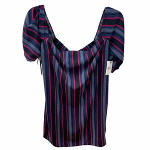 NWT Cynthia Steffens Deep Space String Tie Top